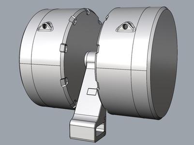 A1 Top Mounted Cylindrical Drybox fully 3d printed