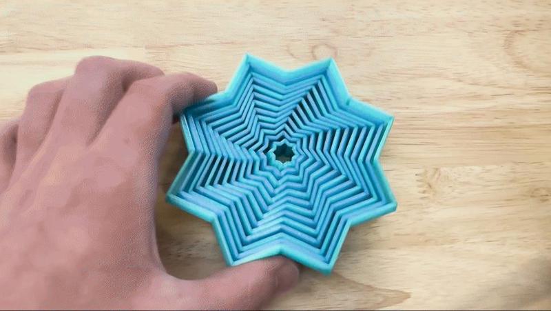 Star Fidget Eight Point -  Print In Place!