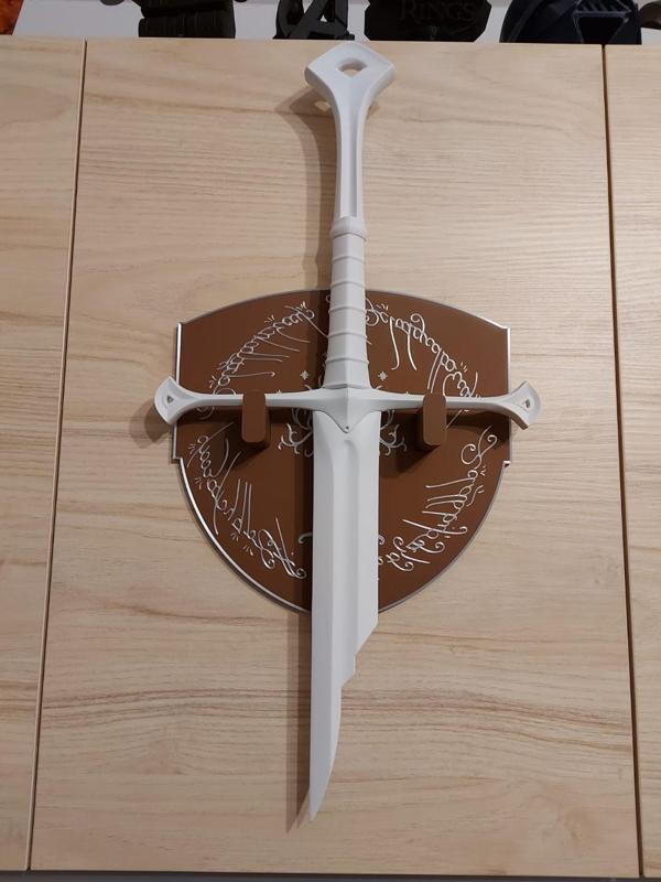 Gondor shield sword stand LOTR