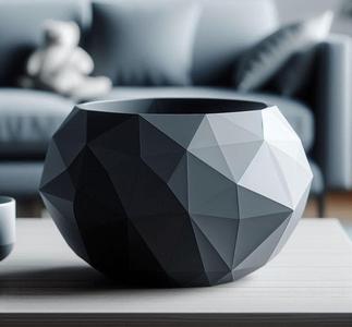Low Poly Bowl Designer "Cracked Stone"