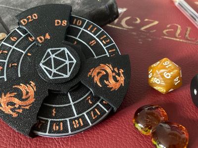 Dice fidget spinner for roleplay (DandD)