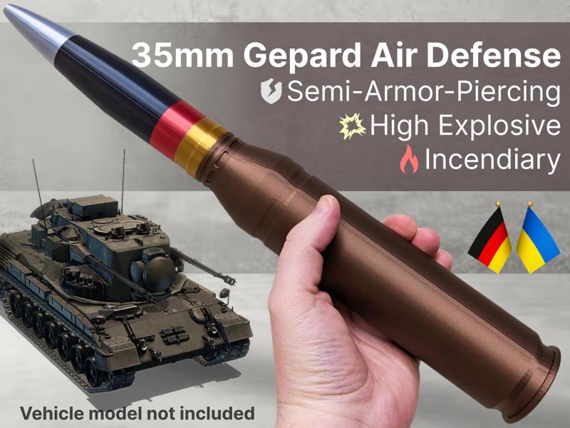 35mm Gepard Air Defense Round used in Ukraine