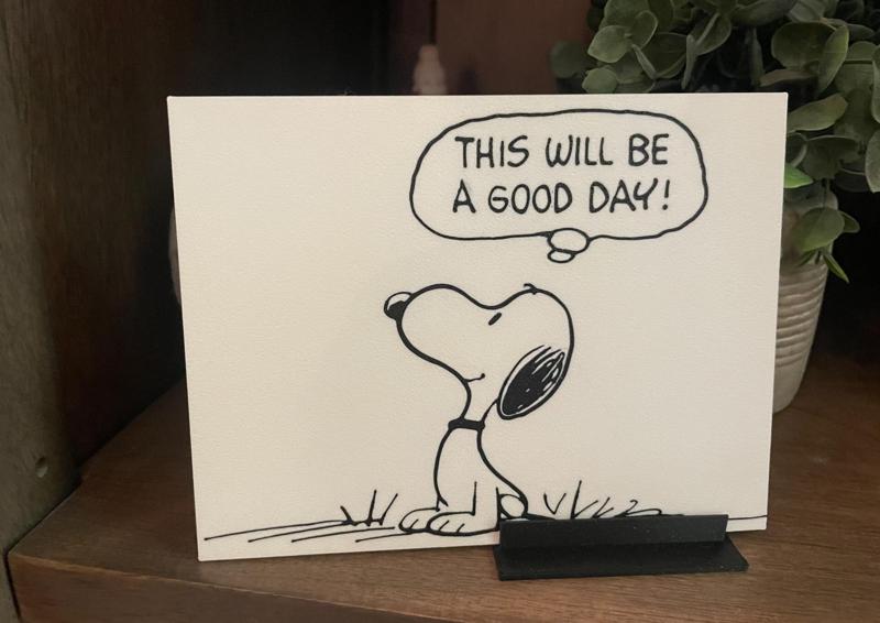 Snoopy Good Day Sign / 2 color / Peanuts / Art