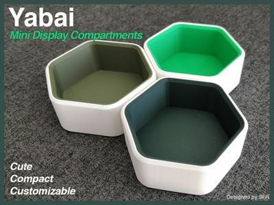Yabai: Mini Hexagon Display Shelf / Compartment