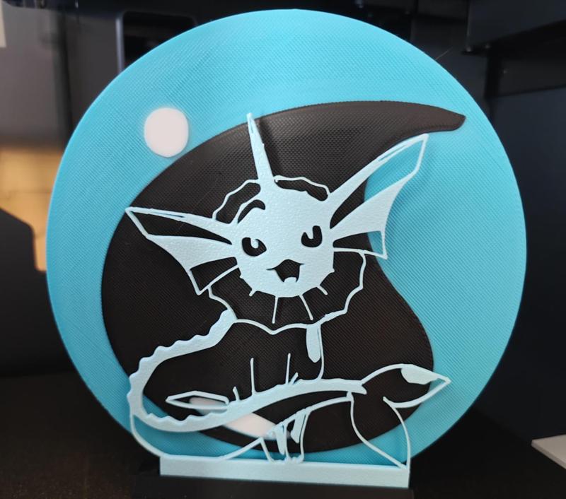 Vaporeon Silhouette Display Water Energy