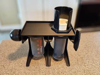 Aeropress Stand/caddy with extra storage shelf