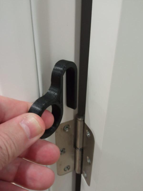 Door stop on hinge