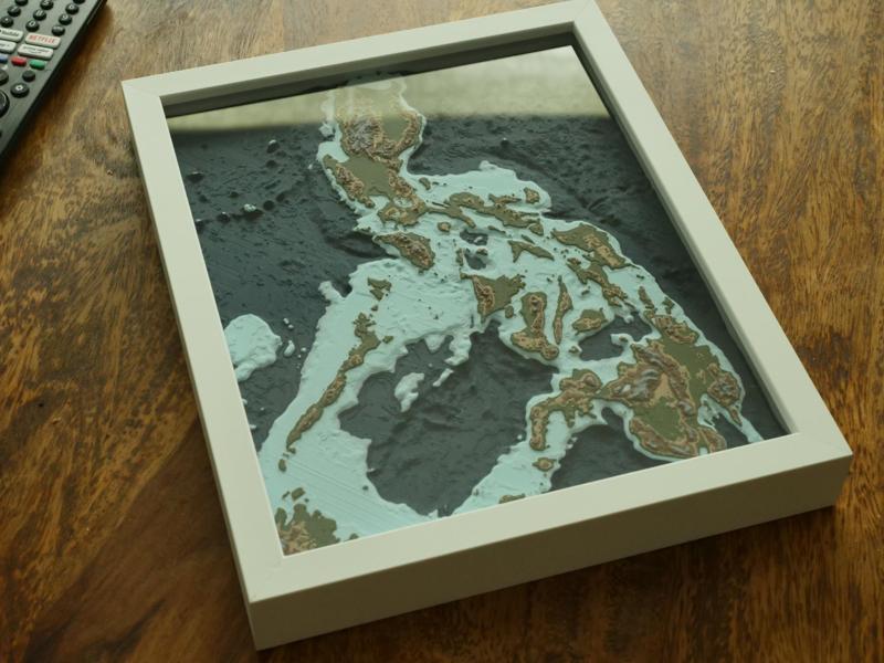 Topographic Map of The Philippines - w/ Bathymetry