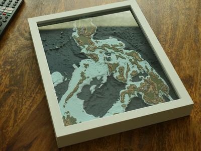 Topographic Map of The Philippines - w/ Bathymetry