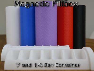 Magnetic Pillbox 7 or 14 Days, Multiple Designs