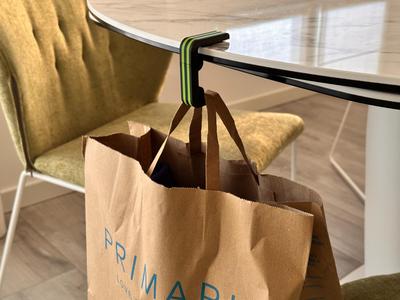 Compact Folding Bag Hook + Gelpads