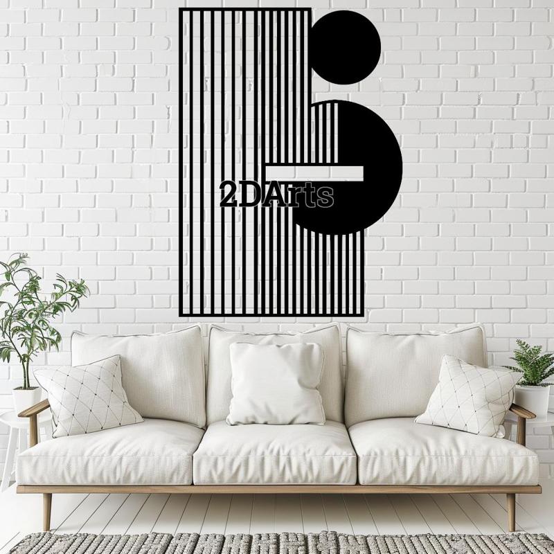 Modern 2D Wall Art/Window Art - Digital STL & SVG Files for 3D Printing and Laser Cutting