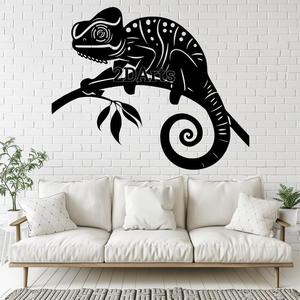 Chameleon on Branch 2D Wall Art/Window Art STL & SVG File for 3D Printing and Laser Cutting