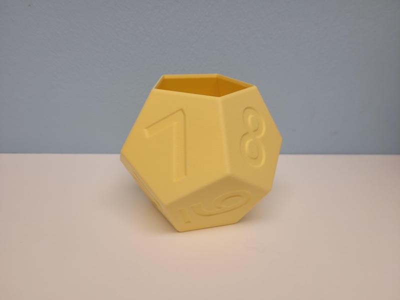 Dodecahedron dice planter