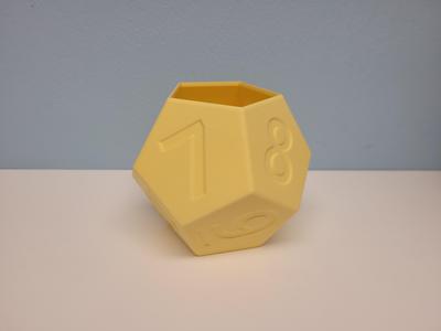 Dodecahedron dice planter