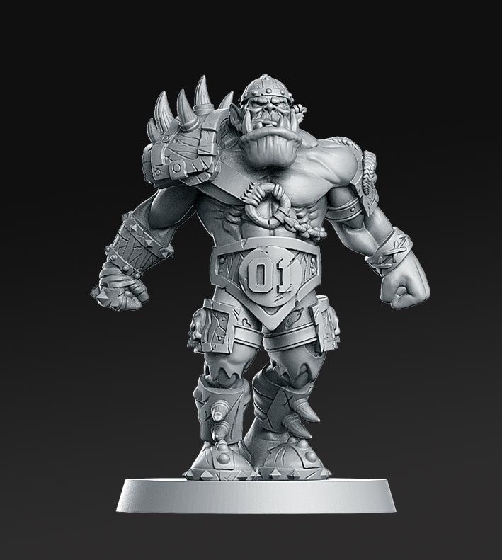 01 Orc Line Fantasy Football 32mm