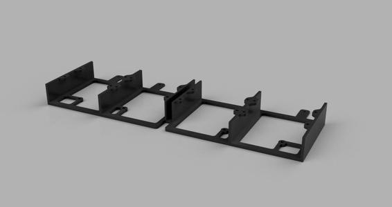 Computer hard drive mount for 19" rack system (4er)