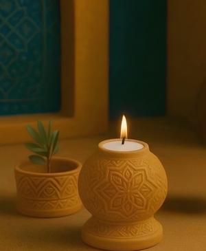 Oasis Tealight Holder - Modern Moroccan Elegance