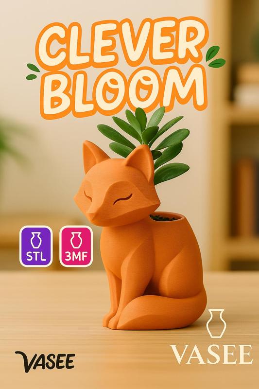 Fox Planter – Cute Woodland Animal Pot