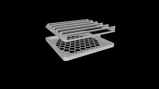 2 part 120mm vented fan cover