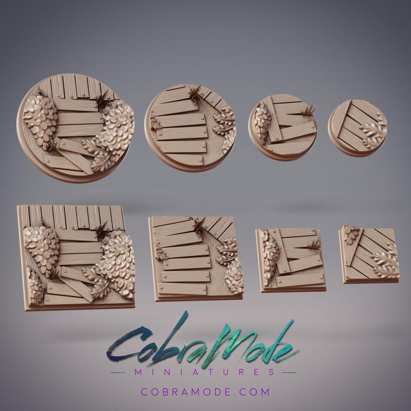 Boardwalk Plank Path Base Pack (8pcs) - Round and Square Versions