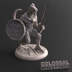 Lizardfolk Male with Sword and Shield A