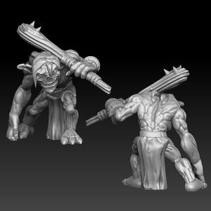 Cave goblin with spiked club
