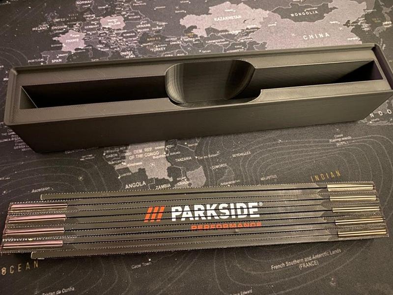 Folding Ruler Holder (parkside <17mm wide) Gridfinity