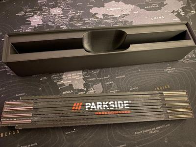 Folding Ruler Holder (parkside <17mm wide) Gridfinity