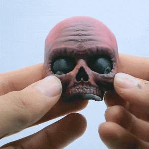 Flexi skull keychain 3mf