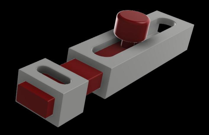Slide door lock without flaps