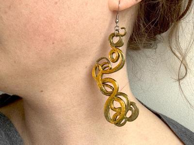 Dangle Swirl Filigree Earrings
