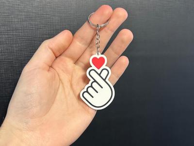 Finger Heart Keychain