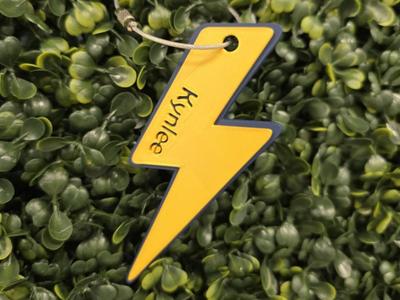 Lightning Bolt Keychain w/name