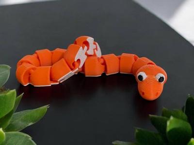 Adorable and Flexible Orange Snake