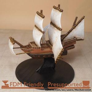Galleon Flying Fantasy Ship Model Compatible With DnD Spelljammer