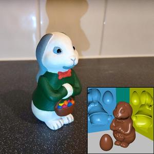 Easter Bunny With Chocolate Bunny Mold