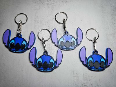 Stitch Head Keychain E-Z Print with AMS
