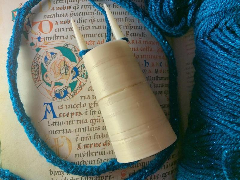 Medieval-style lucet/knitting fork/cordmaking tool