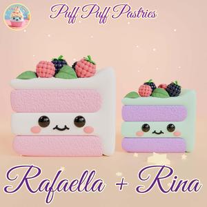 Kawaii Triangle cake Rafaela and Rina