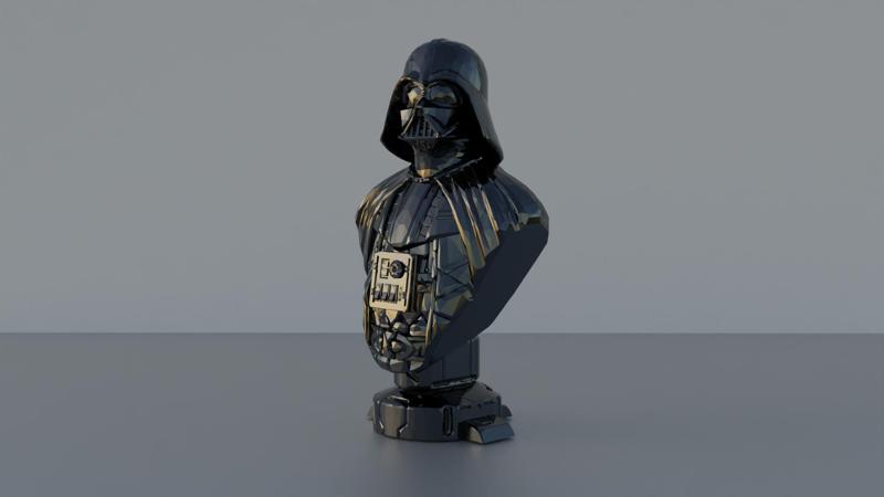 Low-poly Darth Vader Bust