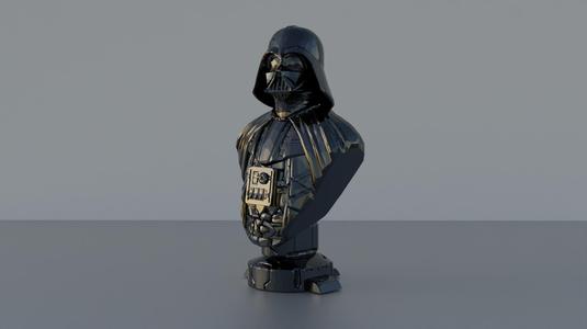 Low-poly Darth Vader Bust