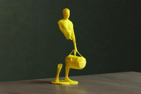 The traveller (sculpture inspired by artist Bruno Catalano)   