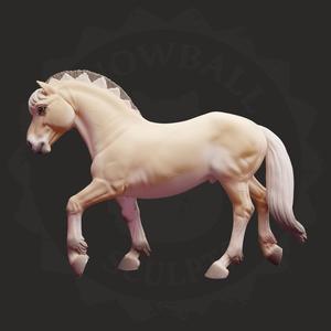 Walking Fjord Horse Gelding Model