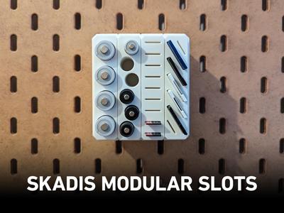 Skadis Holder for Modular Slots (T-Clip System, for AA/AAA battery, sd card, etc.)