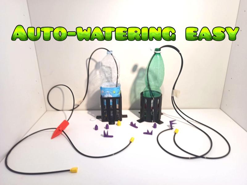 Easy auto-watering system with water hub