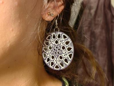 Gothic Earrings Circle Tracery