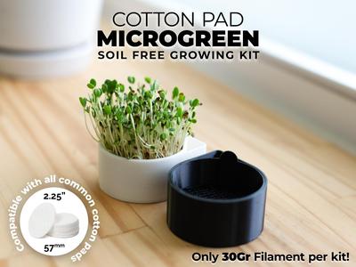 Cotton Pad Microgreen Kit: No-Soil Teardrop Design
