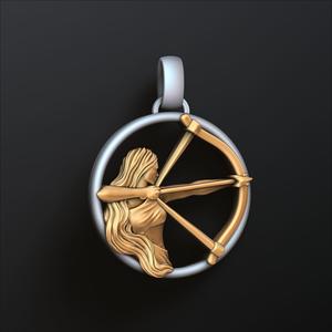 Zodiac Horoscope Sagittarius Pendant