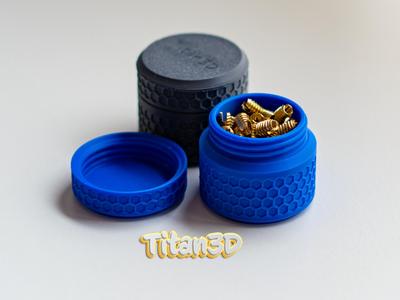 Small Travel Container with Screw on Lid